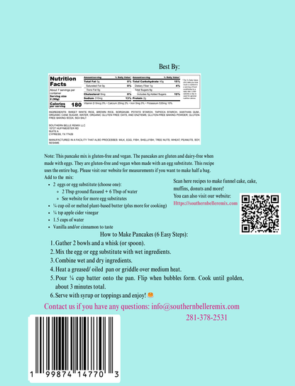 Gluten-Free and Vegan Pancake Mix 12 oz
