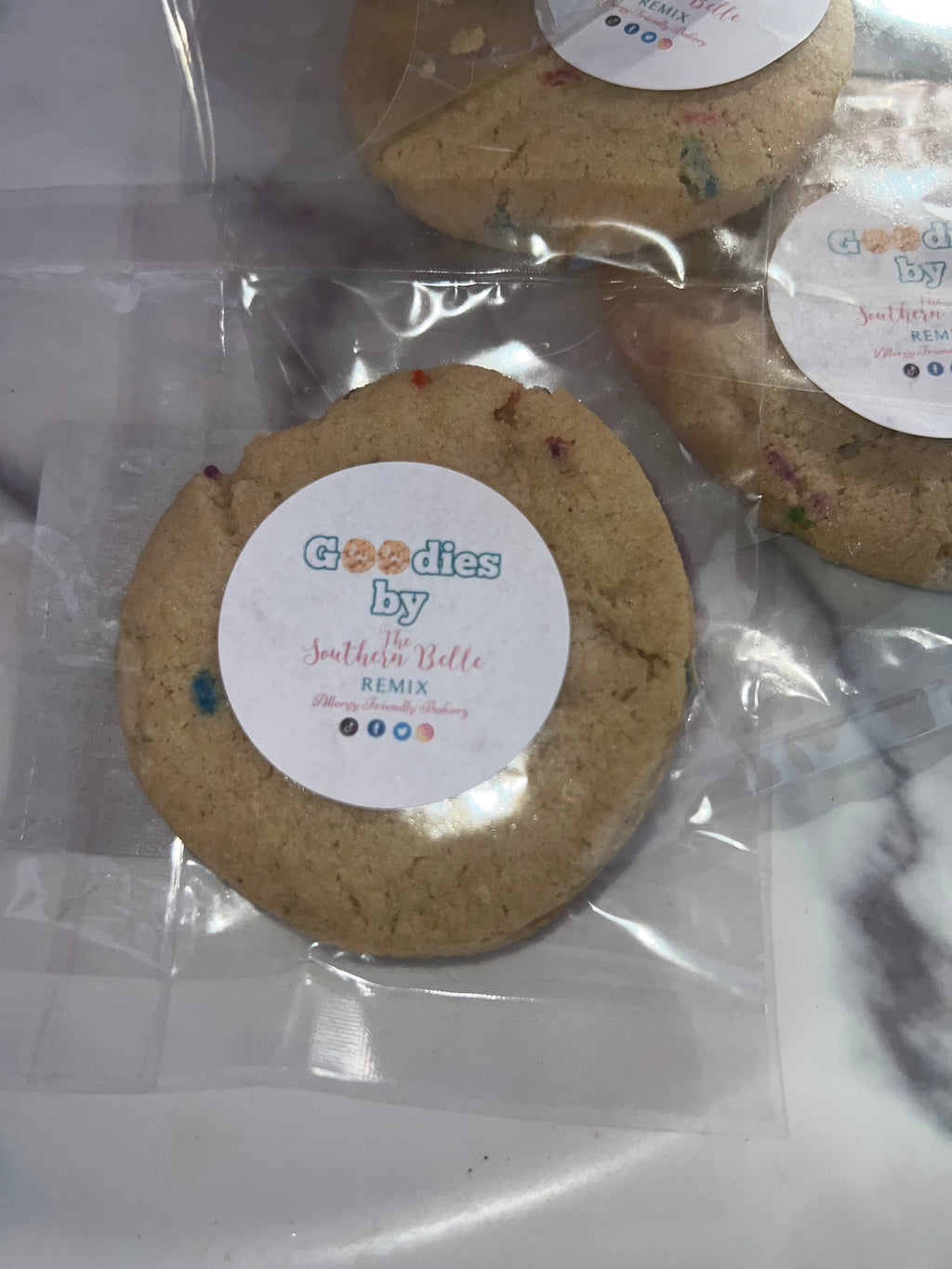 Gluten free and vegan birthday cake cookie